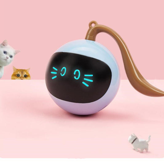 Smart Colorful LED Rotating Ball for Cats – USB Rechargeable